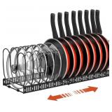 Pot and Pan Organizer Rack for Cabinet,