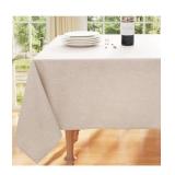 Smiry Rectangle Faux Linen Table Cloth 70x52"