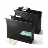 6 Plastic High Capacity Hanging File Folders