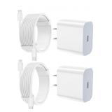 iPhone Charger Fast Charging 2 Pack Type C