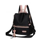 Small black backpack with kitty charm