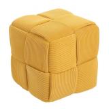 Retro yellow corduroy Ottoman Foot Rest