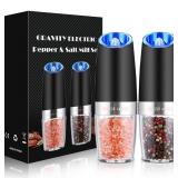 Gravity Electric Pepper and Salt Grinder Set