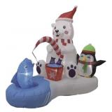 Celebrations Polar Bear Fishing 5 ft. Inflatable