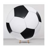 Cloth soccer ball backdrop for party