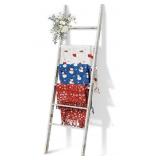 Delywh 6-Tier Wooden Blanket Ladder, 5.7FT(66.5