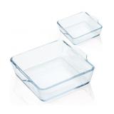 2pcs Small Baking Dishes Square Glass