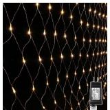 LYHOPE 12ft x 5ft 360 LED Christmas Net Lights