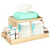 Bamboo Diaper Caddy