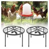 WEKIS 2 Pack - Chicken Feeder Waterer Stands