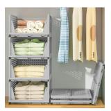 Neprock Clothes Storage, 4 Pack Plastic Drawers