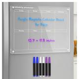 (2) Acrylic Magnetic Dry Erase Board Calendar f