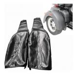 2 x Harley PU Leather Flame Rear Trike Fender B