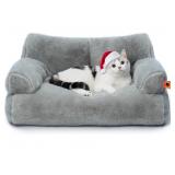 Cat Couch Bed for Indoor Cats, Washable Small D