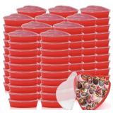 Hushee 12 Pcs Heart Container 16.9 Oz/ 500 ml