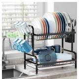 iSPECLE Dish Drying Rack - 2 Tier Dish Rack with