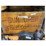 Sun drop golden cola wooden crate Kewaunee Orange