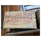 Nucoa Nut margarine coconut wooden crate