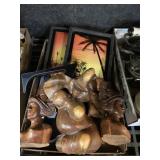 Native American figurines and sunset pictures