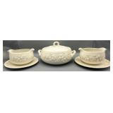 Metlox Poppy Trail Covered Casserole & Gravy Bowls