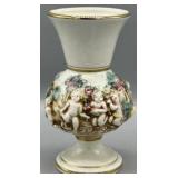 Capodimonte Figural Flower Vase