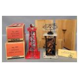 Postwar Lionel 197 radar antenna and 494 beacon accessories in original boxes