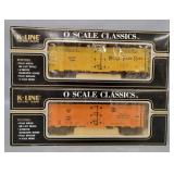 Two K-Line O gauge reefers in original boxes