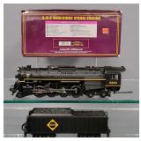 MTH Premier O gauge Erie 2-8-4 Berkshire steam locomotive in original box 20-3065-1