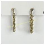 9K YELLOW GOLD TWIST ROPE EARRINGS