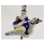 CHRISTOPHER RADKO SANTA ON A GOOSE ORNAMENT