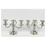 PAIR CAVENDISH PLATE CANDELABRA