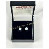 PAIR 9K GOLD OPAL STUD EARRINGS