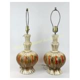 PAIR VINTAGE CERAMIC LAMPS