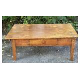 ANTIQUE PINE AND OAK COFFEE TABLE