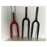 3 bicycle forks