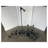 Lot of microphones & microphone stands