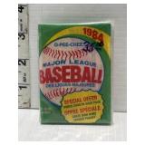 1984 Opeechee baseball card pack