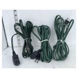 3 green extension cords