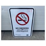 Metal sign: no smoking