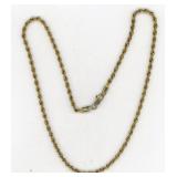 Gold Tone Necklace Chain 20"