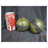 Green Marble Decorative Collectable Balls