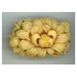 Celluloid Flower Carved Pin 2ï¿½