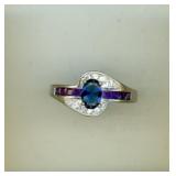 Sterling Ring S9 Blue Sapphire