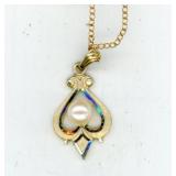 12k Gf Pearl Pendant Necklace 18ï¿½