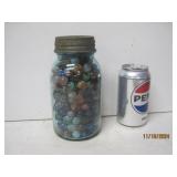 Vtg Jar Of Unsearched Marbles