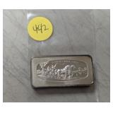 1000 Grains Sterling Bar Franklin Mint 2 ozt