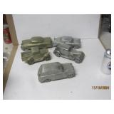 Vtg Lot Of 5 Banthrico Banks Cars