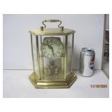 Vintage Benchmark Brass Carriage Mantel Clock