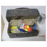 Black Lunch Box Full Of Tackle Lot