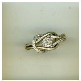 Sterling Ring S7 Knot Design